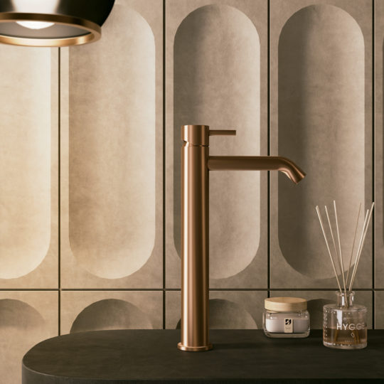 RUBINETTO-LAVABO-LEVANTE-ALTO-ORO-ROSA