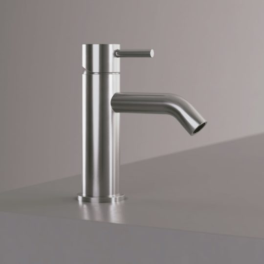 RUBINETTO-LAVABO-LEVANTE-BASSO-INOX